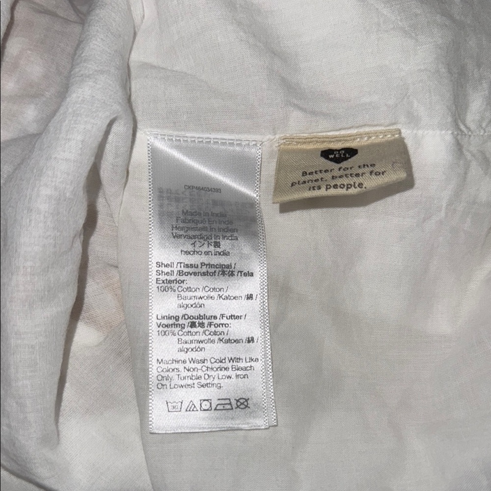 NWT Madewell Summer Mini Dress Cap Sleeve Dress Gingham Orange Gray White Size M - Picture 6 of 6